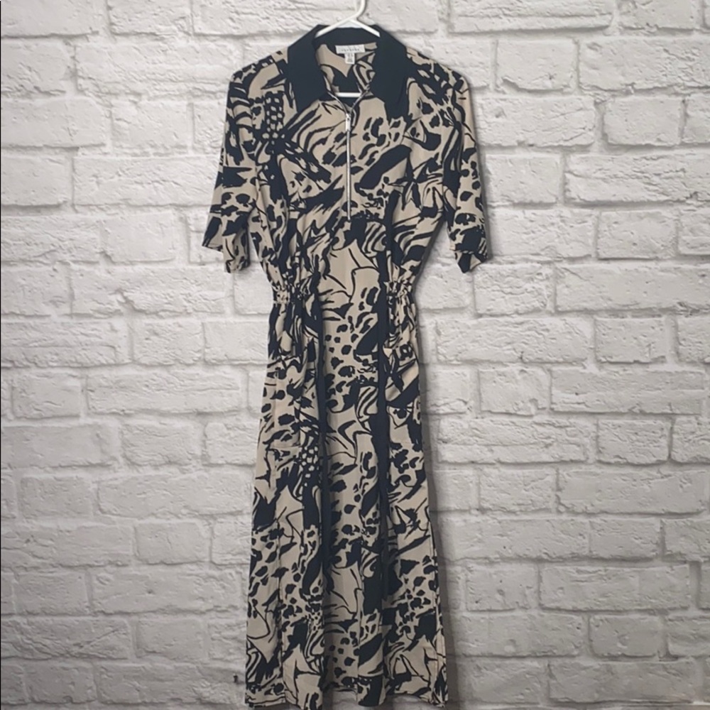 TOPSHOP ABSTRACT MAXI DRESS